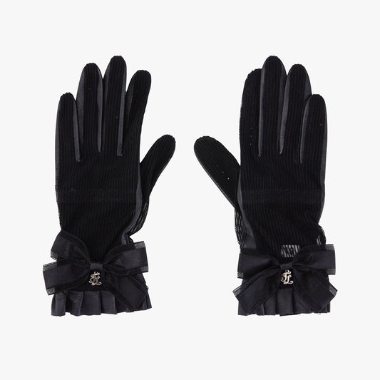 25SS ラムレザーシースルーリボングローブ