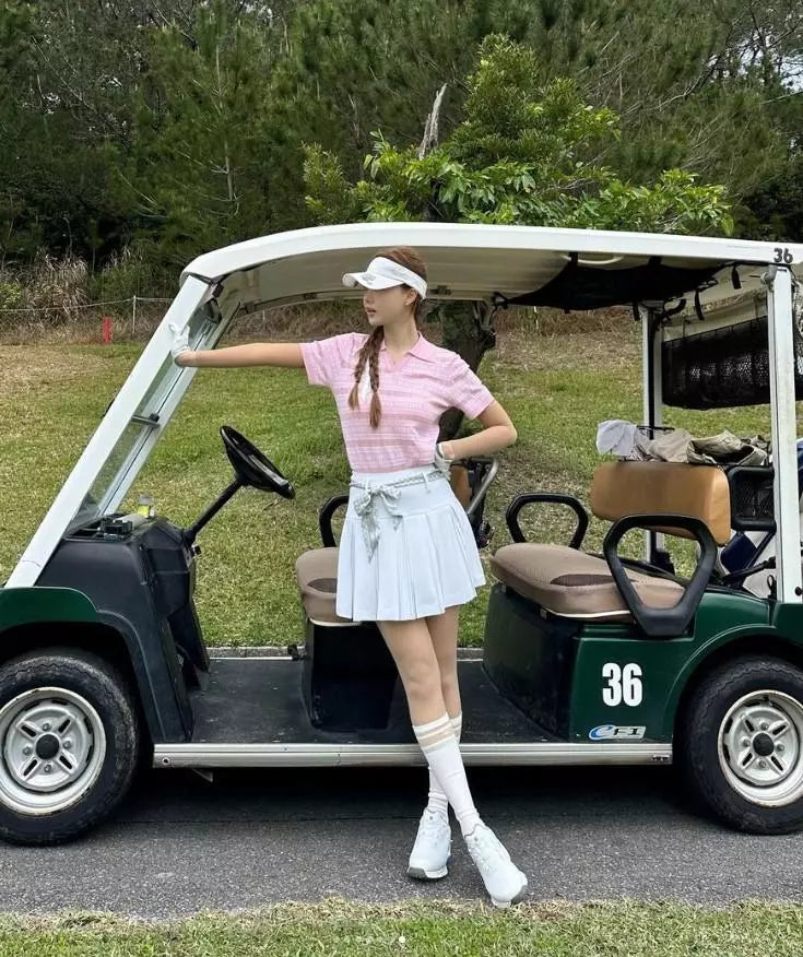 ジャガードショートスリーブニット