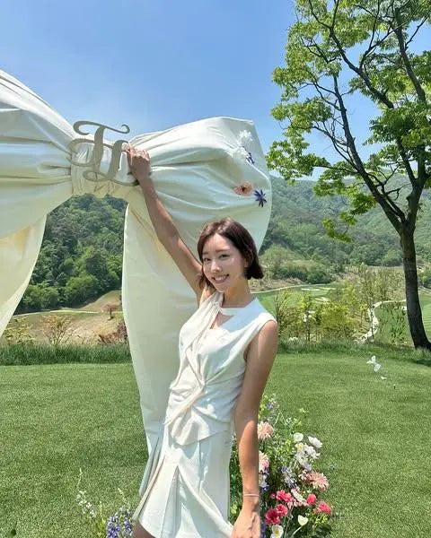 25SS ノースリーブVネックニットベストカーディガン