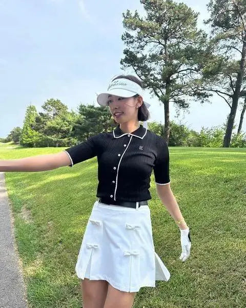 スカラップカラーチルニット