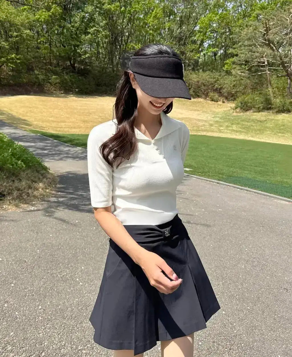 ワイドプリーツスカート