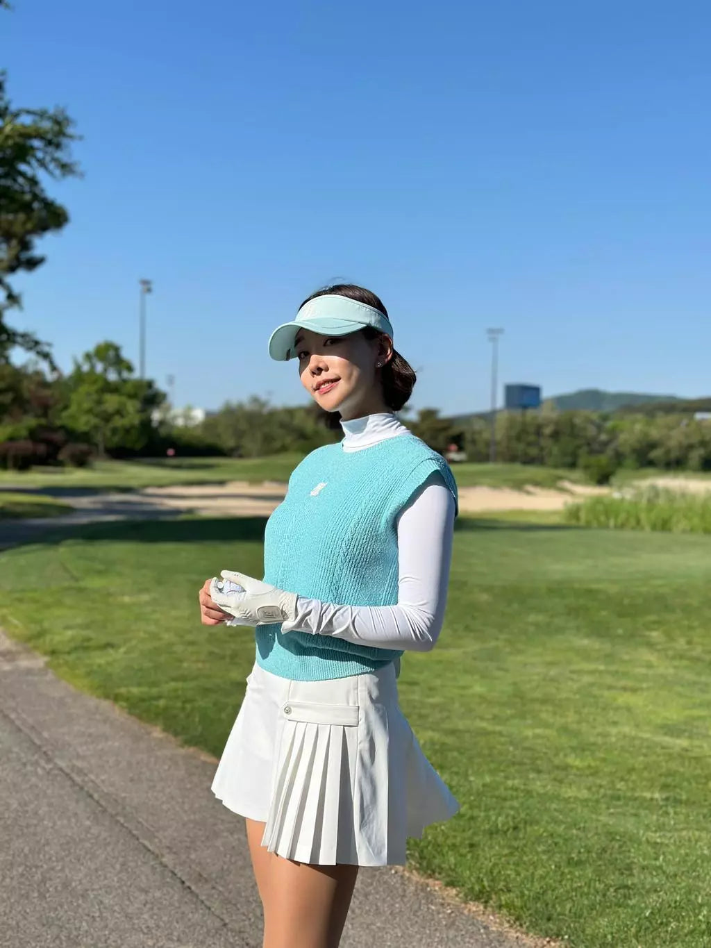 ハイウエストサイドプリーツスカート