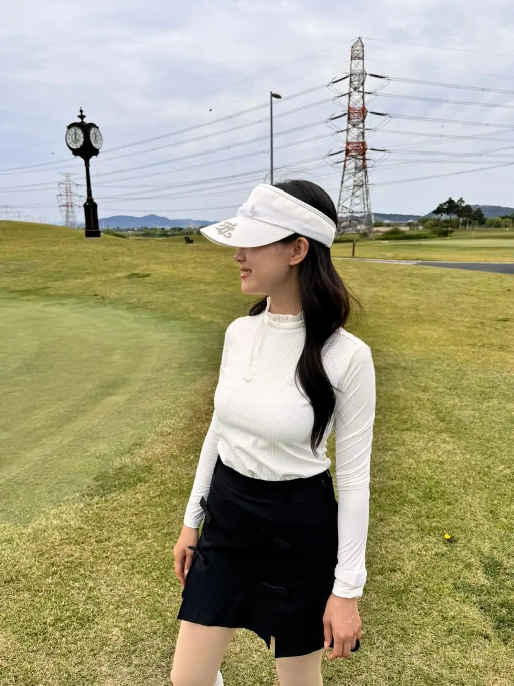 リボンディティールAラインスカート