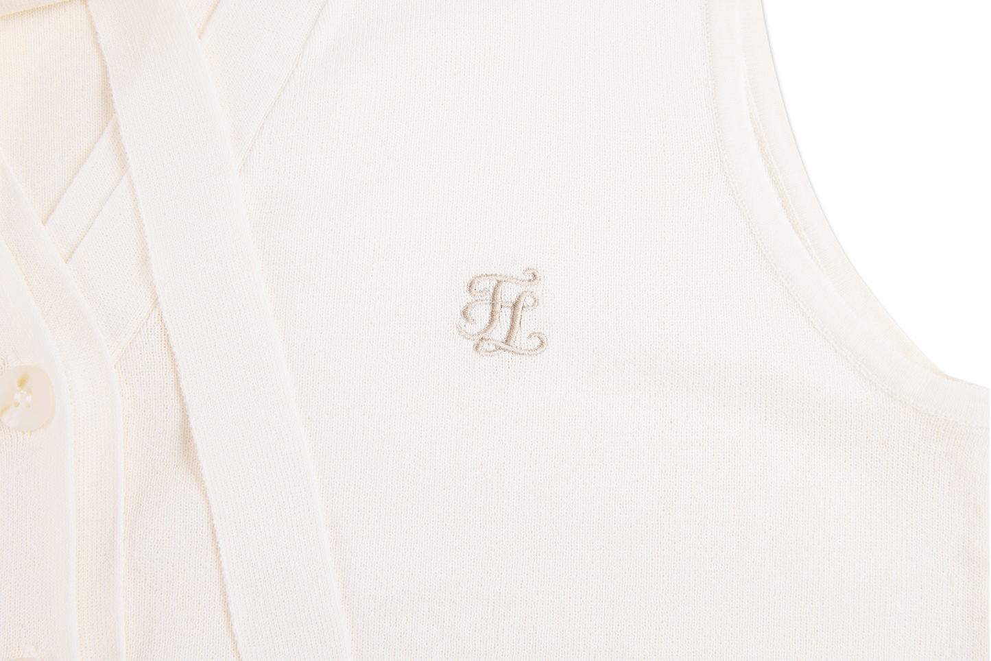 25SS ノースリーブVネックニットベストカーディガン