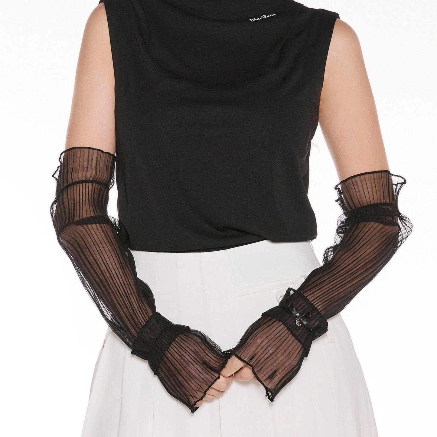 【RE-ORDER】エレガント メッシュアームスリーブ