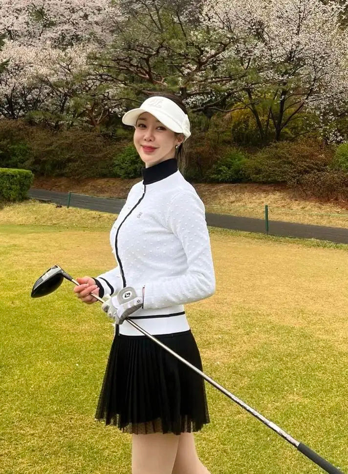 ドットシャプリーツスカート