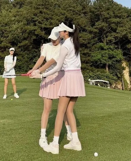 ハイウエストリボンセットプリーツスカート