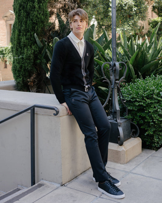 メンズVネックカーディガン