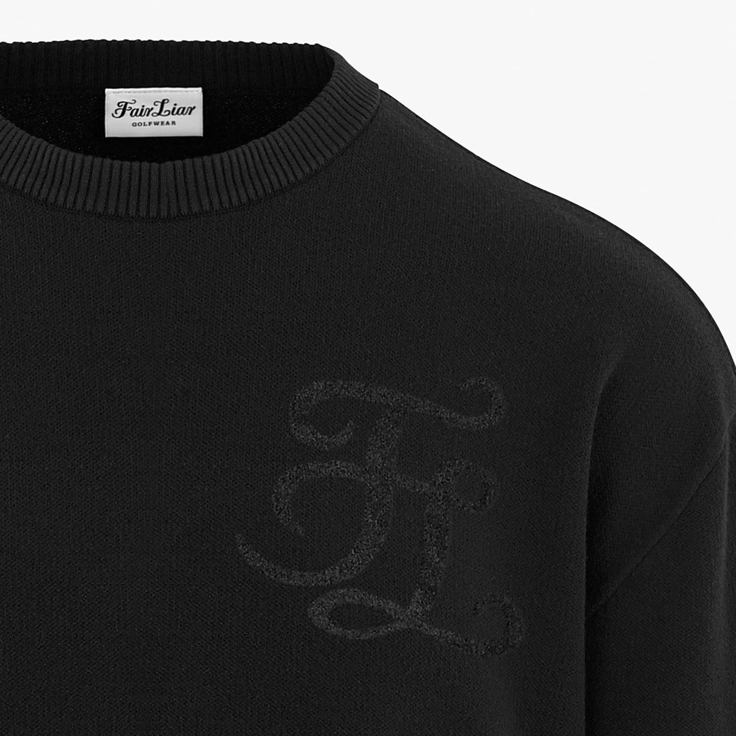 ラウンドネックロゴニット