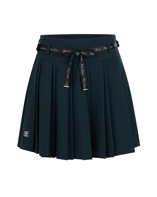 ベルトセットプリーツスカート