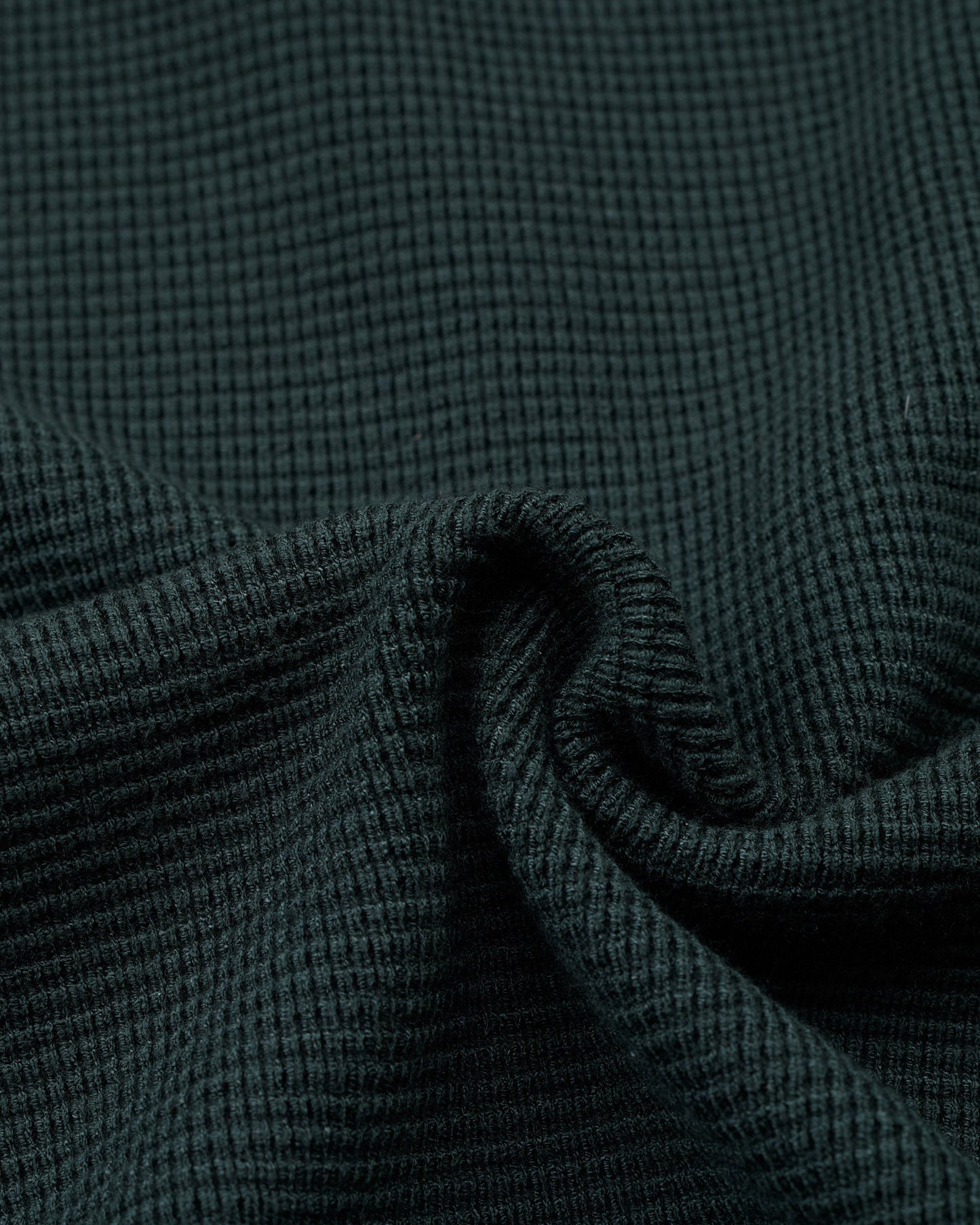 メンズ ワッフルニットラウンドネックセーター