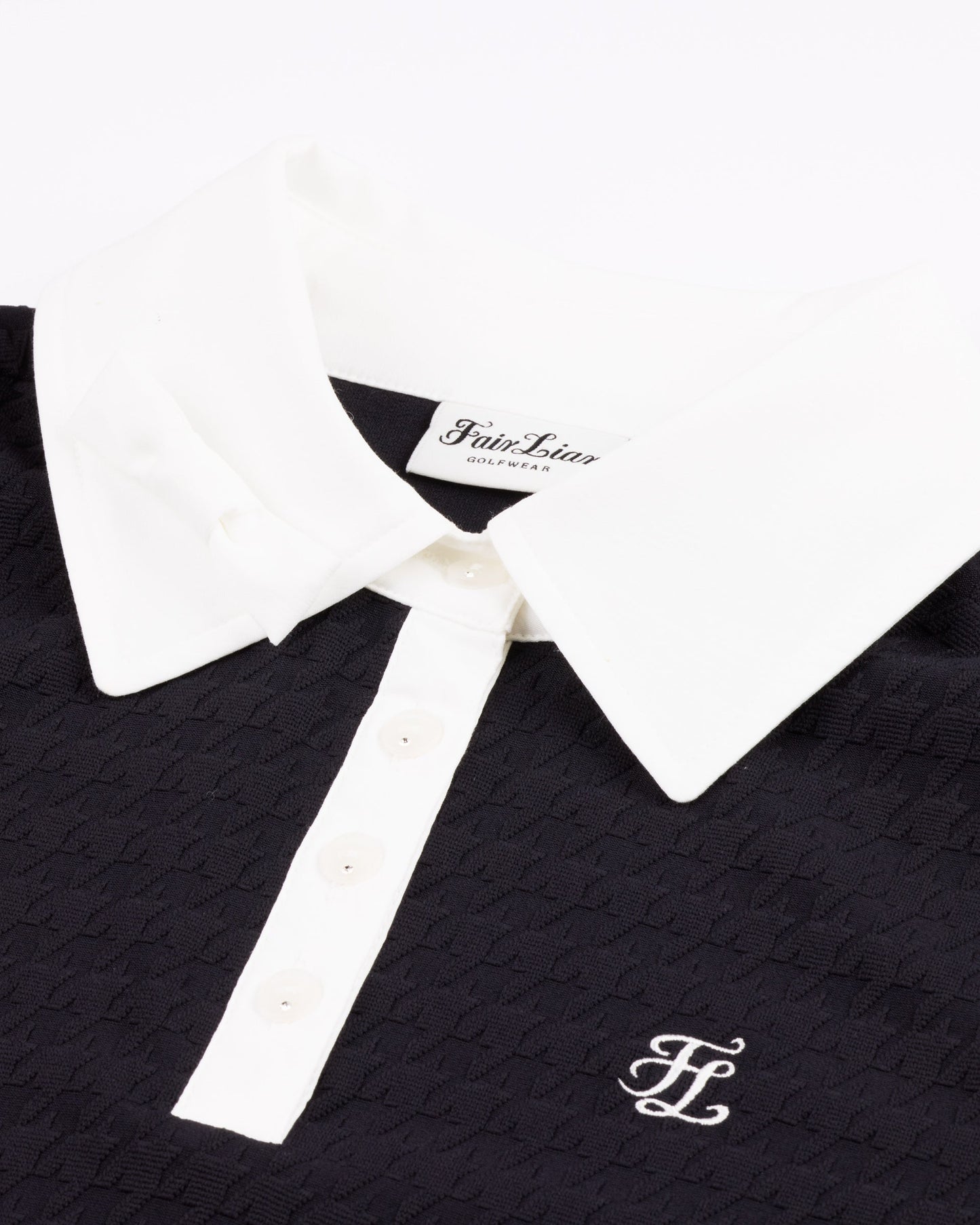 千鳥格子ジャガードカラーTシャツ