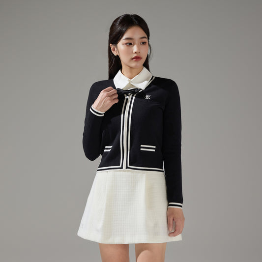 リボンジップアップカーディガン