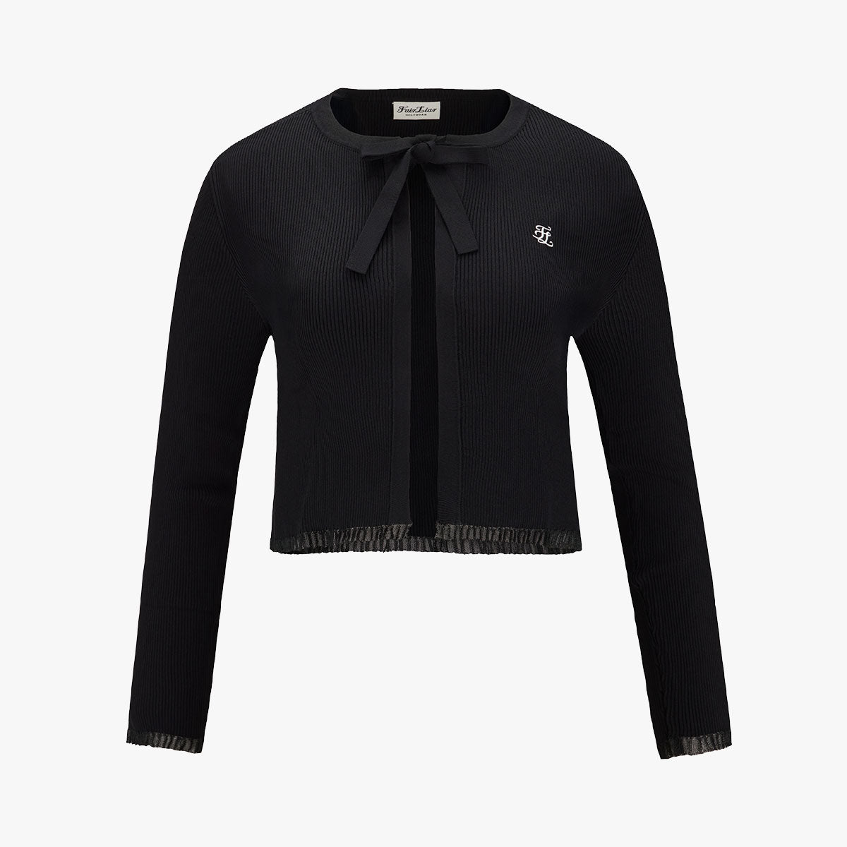 リブクロップカーディガン