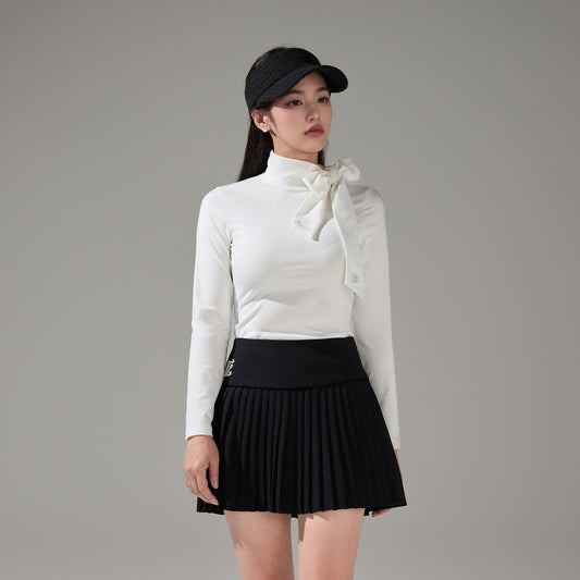 パールロゴフレアプリーツスカート