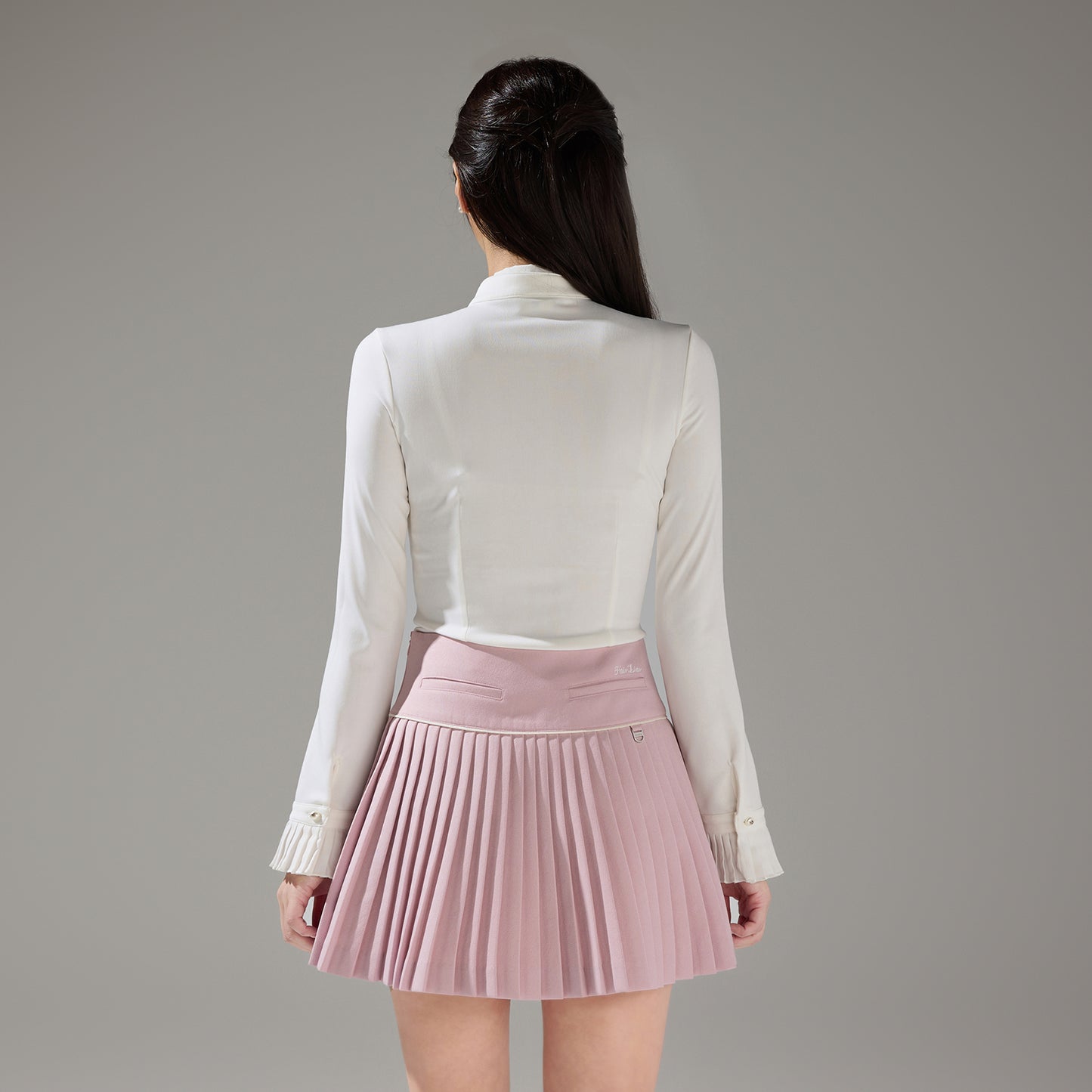 パールロゴフレアプリーツスカート