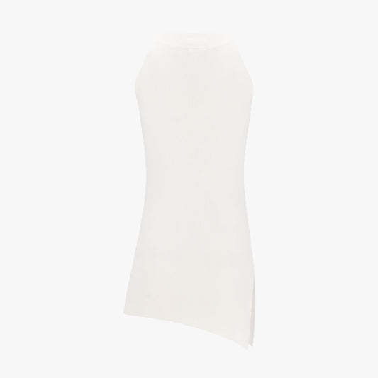 リブホルターネックニット