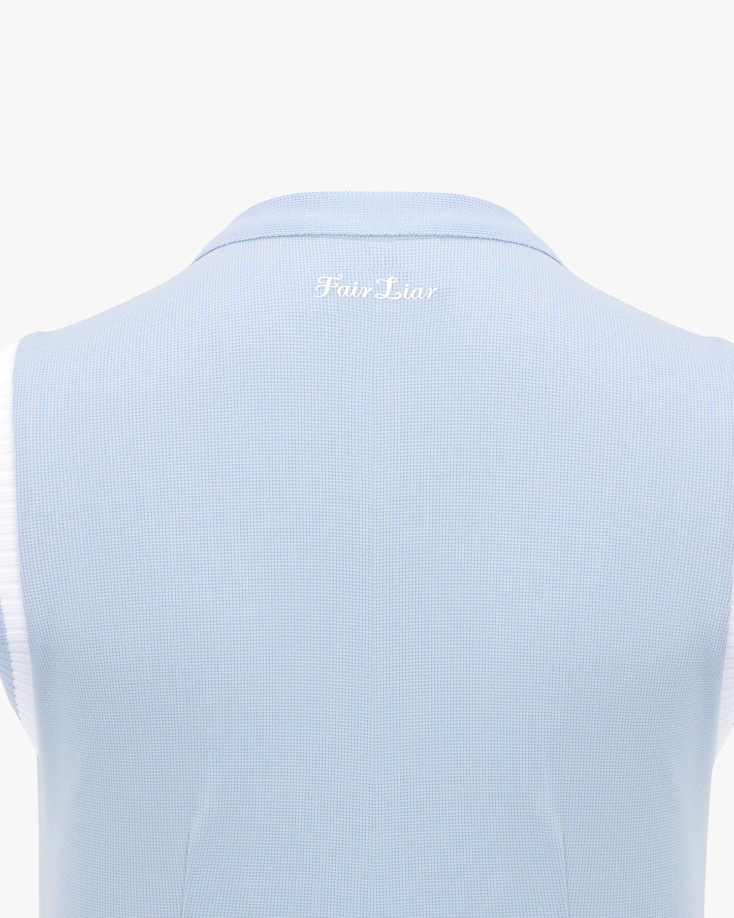 ニットリボンスリーブレスTシャツ