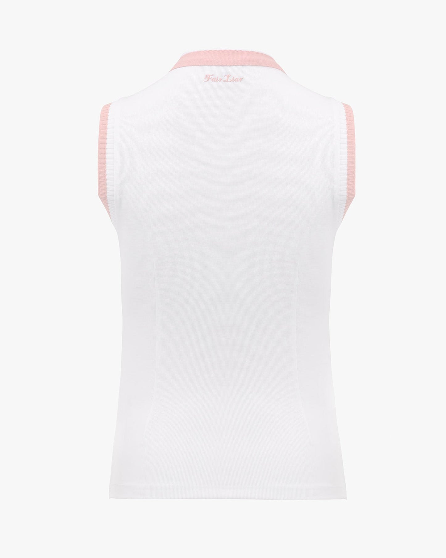 ニットリボンスリーブレスTシャツ