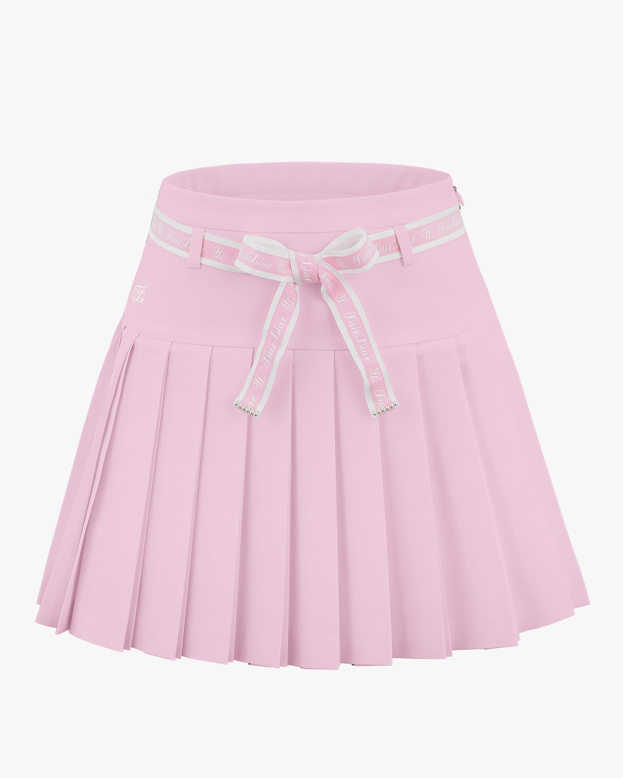 ハイウエストリボンセットプリーツスカート