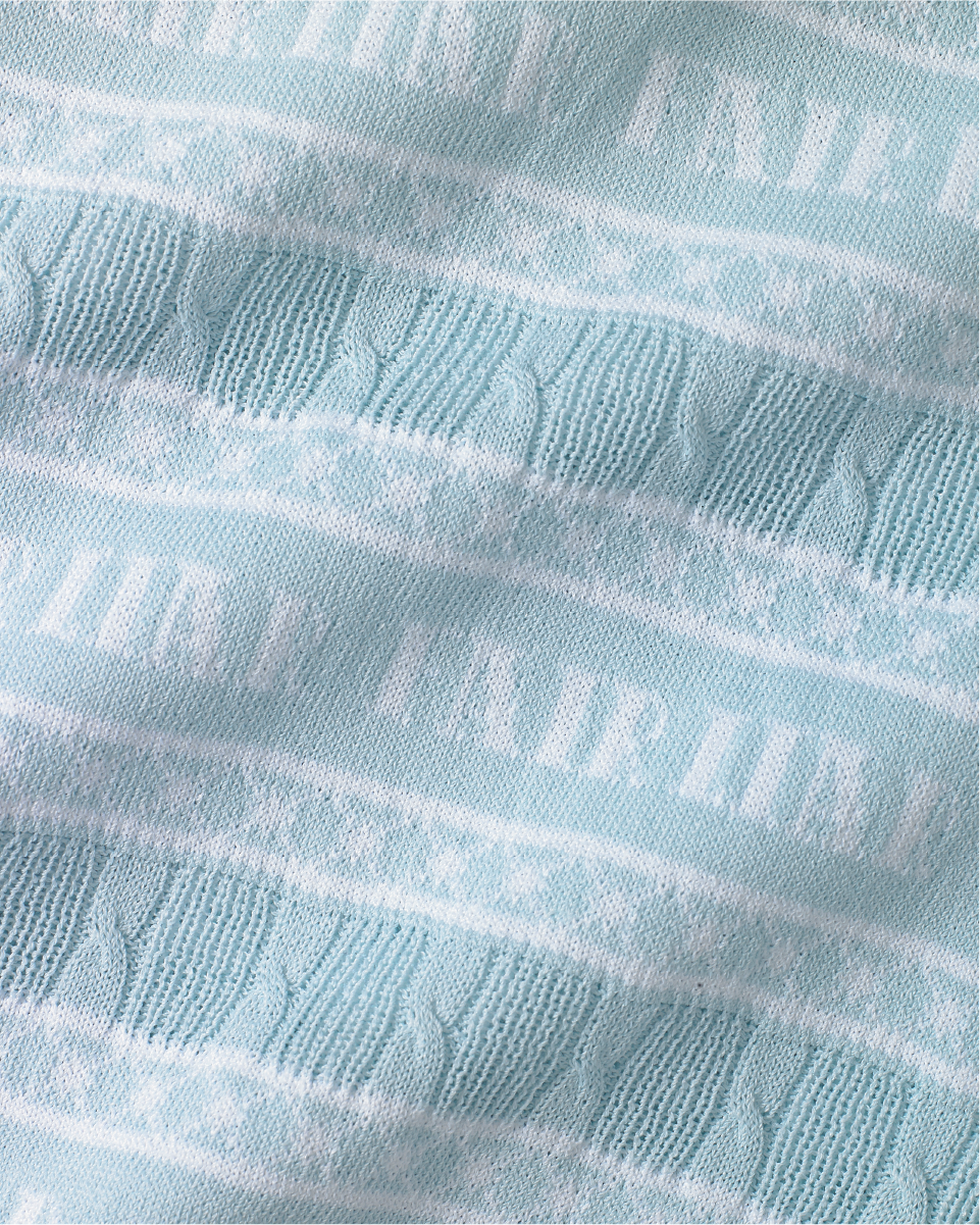 ジャガードショートスリーブニット