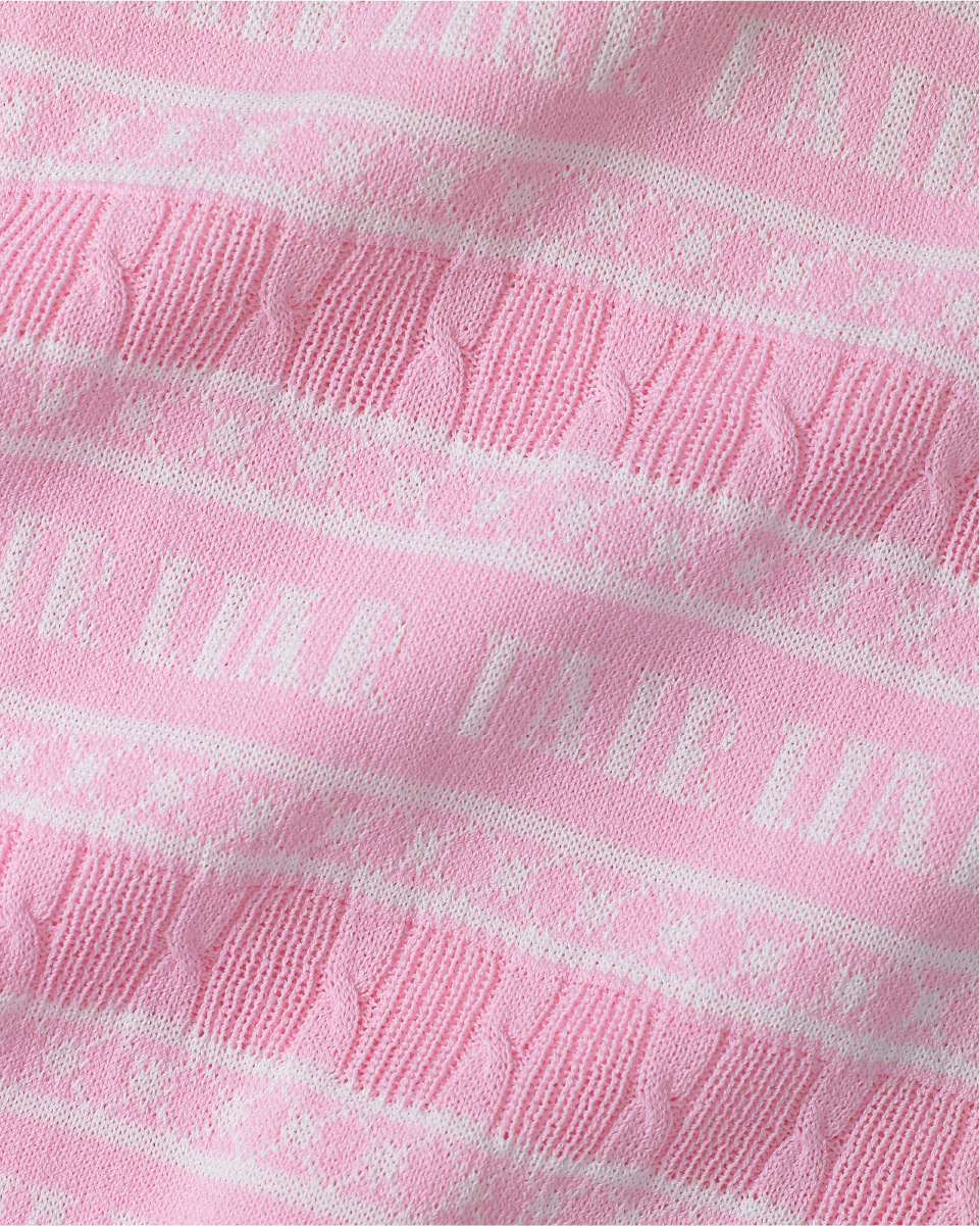 ジャガードショートスリーブニット