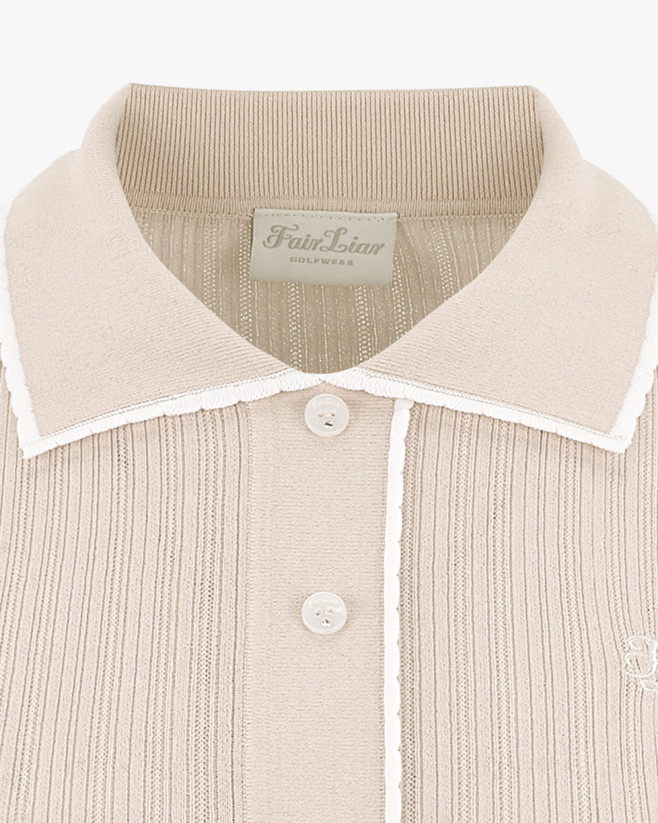 スカラップカラーチルニット