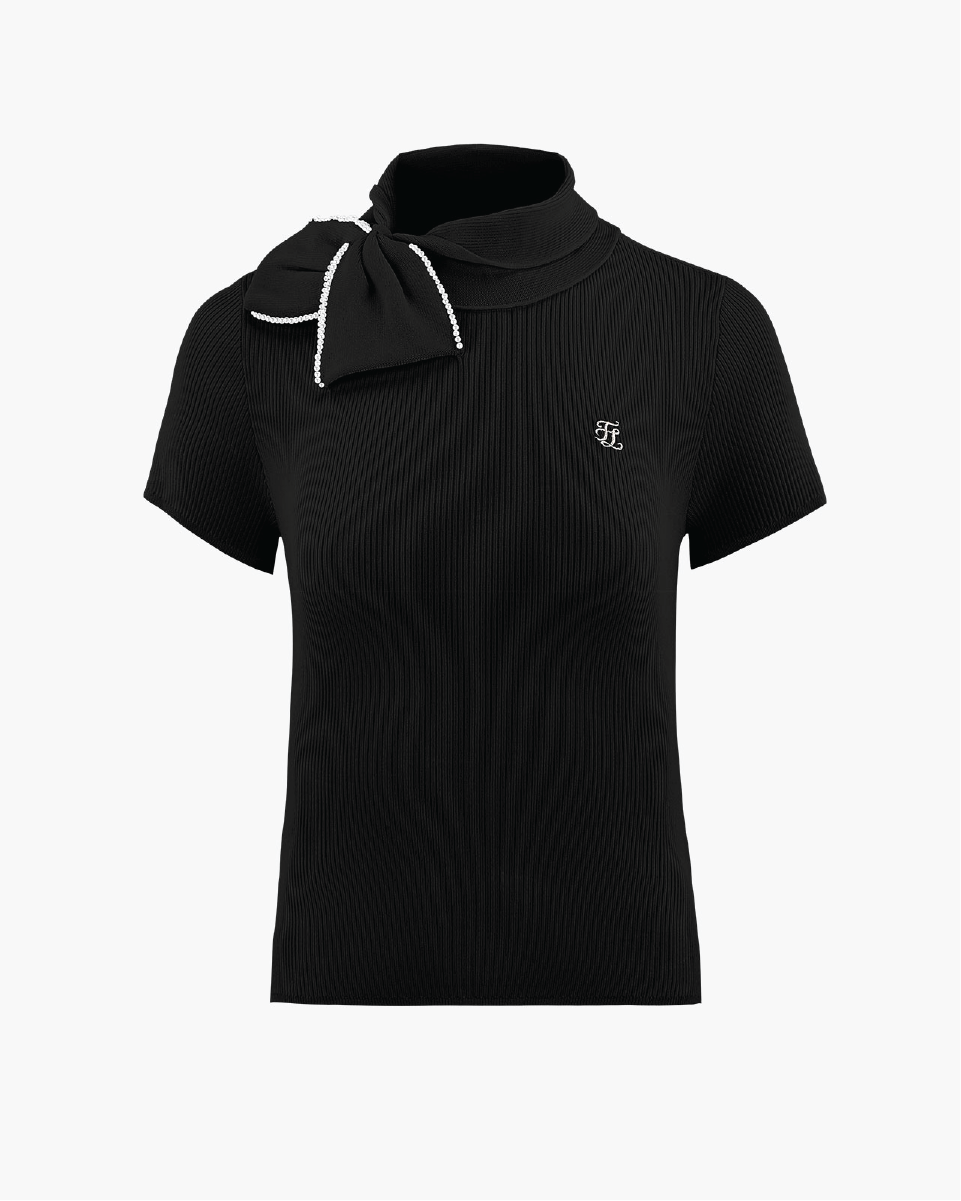 パールビッグリボンニット