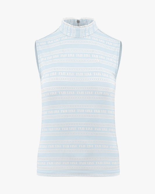 ロゴパターンプリント スリーブレスTシャツ