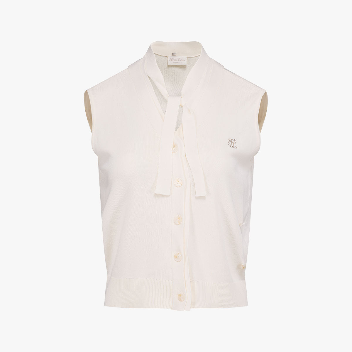 25SS ノースリーブVネックニットベストカーディガン