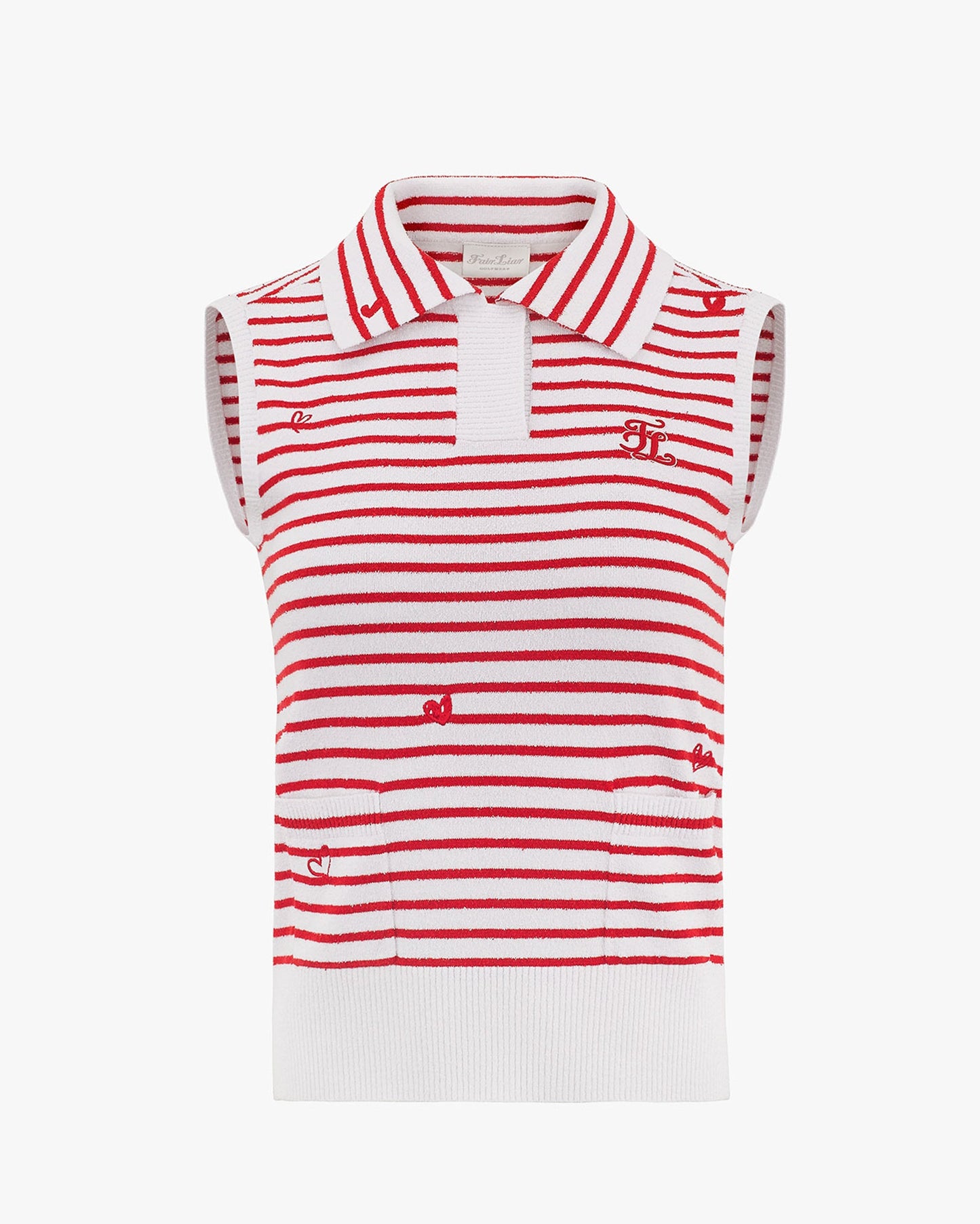 ハートカラーニットベスト