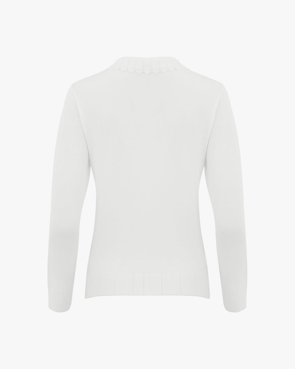 ウェーブカラーニット