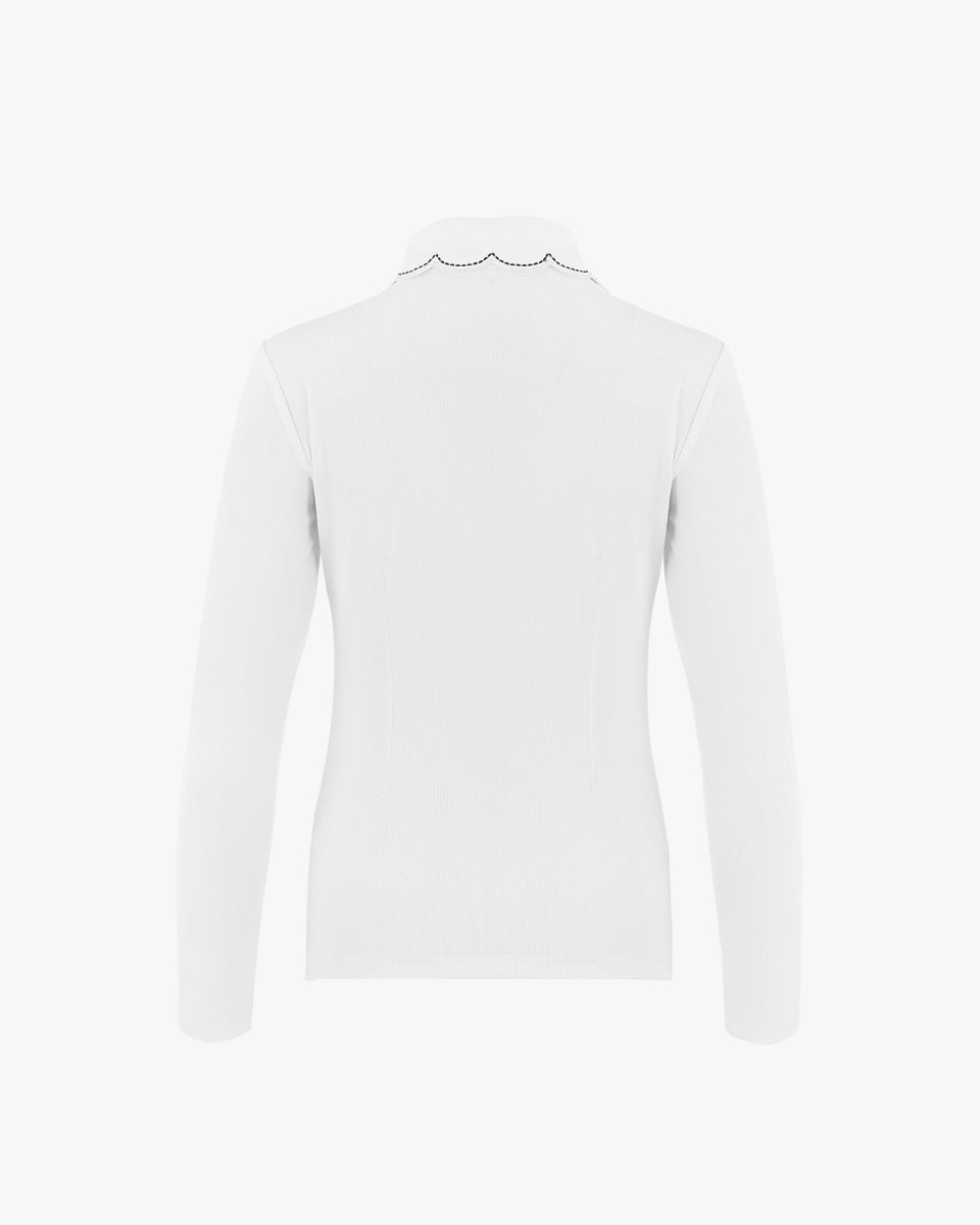 ウェーブカラーTシャツ