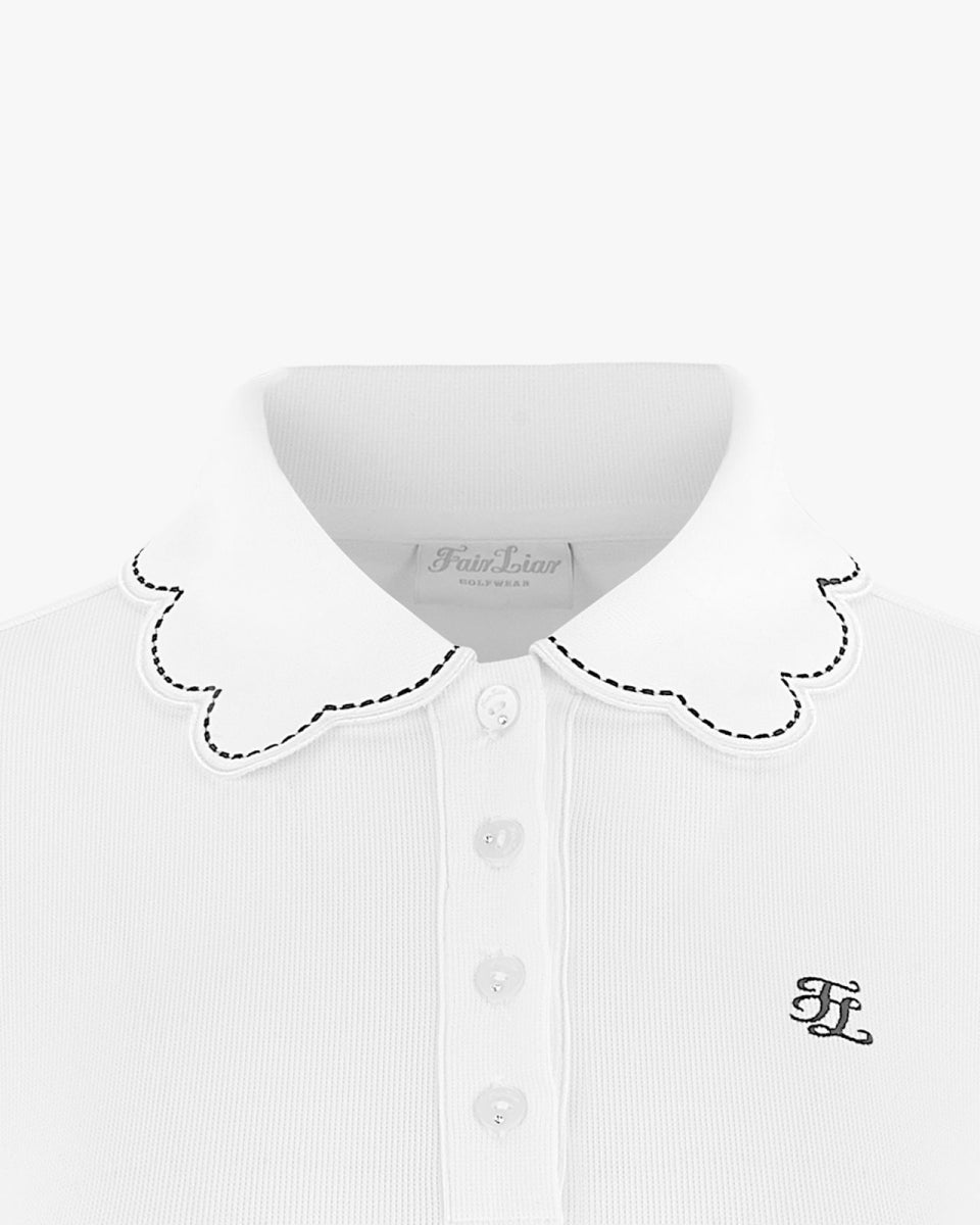 ウェーブカラーTシャツ