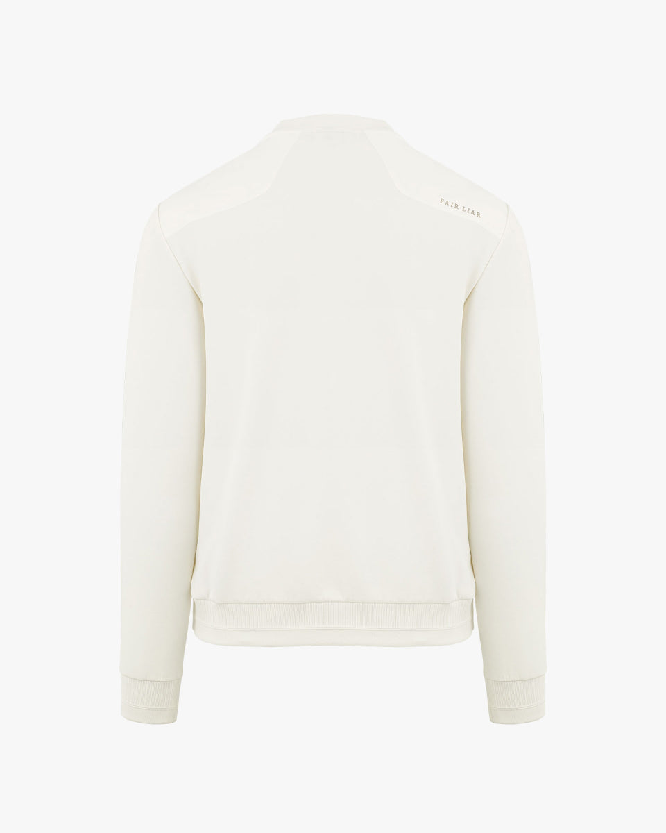 メンズ ウーヴンパッチスウェットシャツ