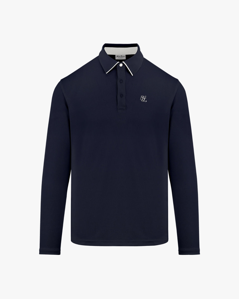 メンズ カラーブロックカラー 長袖Tシャツ