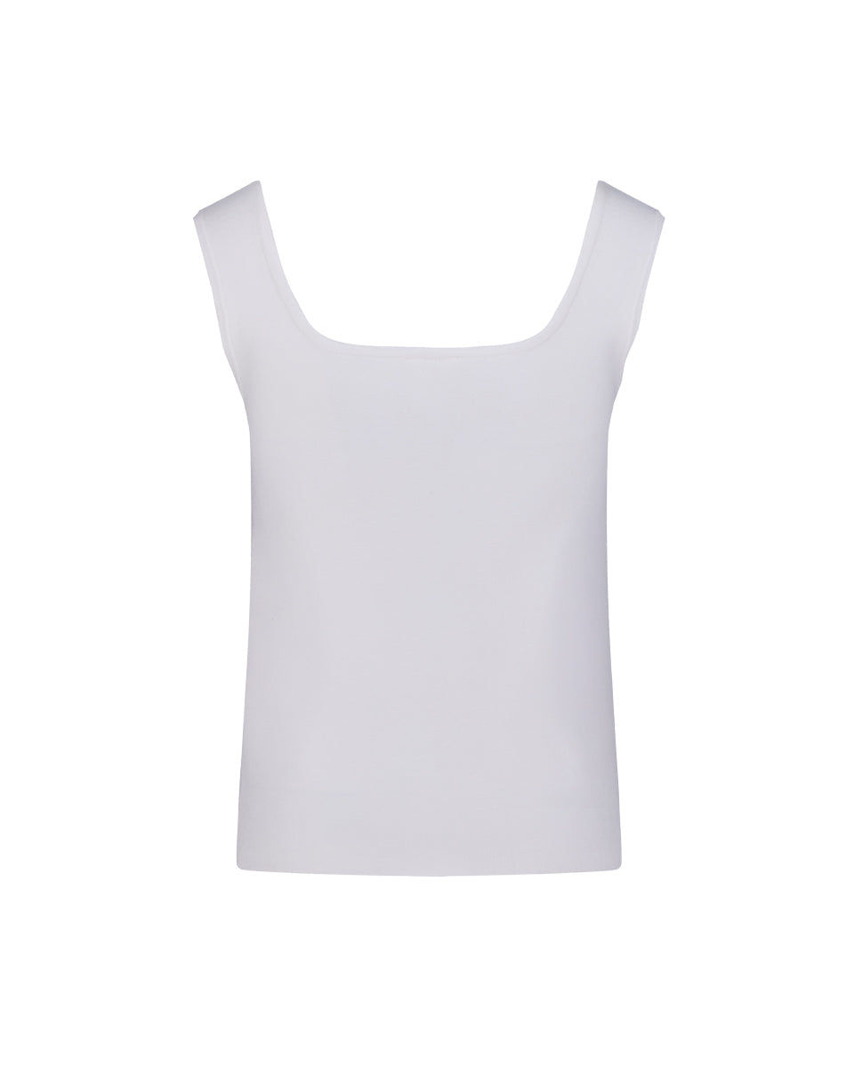 25SS スクエアネック パールリボン ベスト