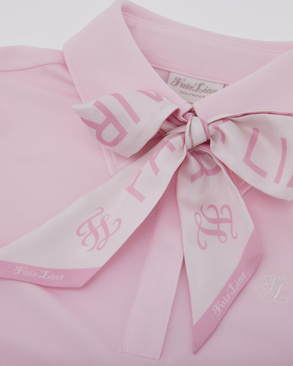 25SS レタリングスカーフ七分袖Tシャツ