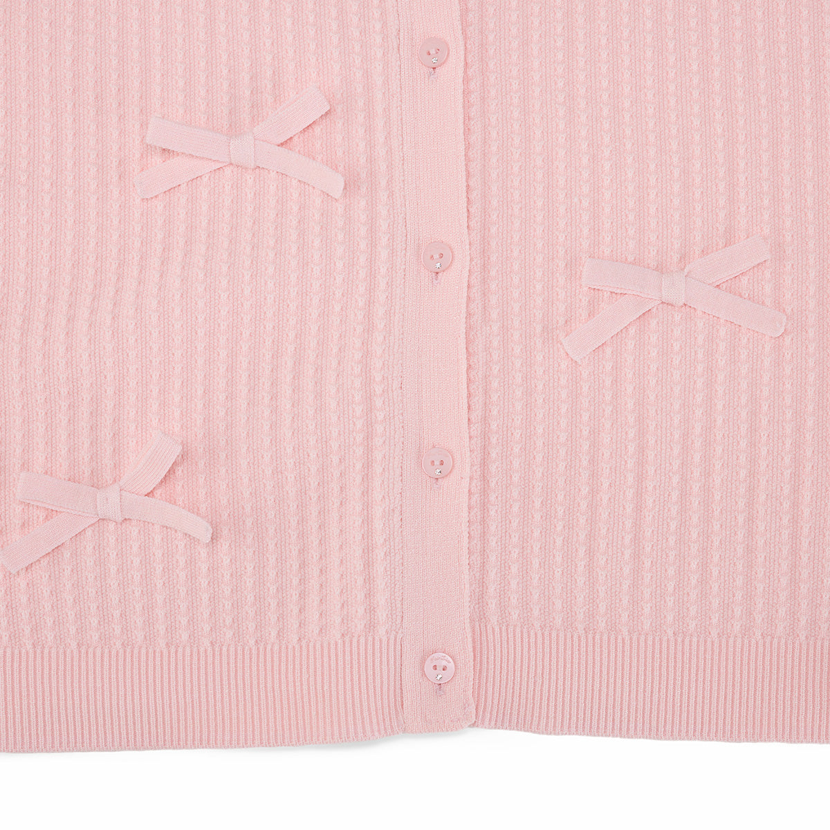 シュシュリボンカーディガン (コーラル)