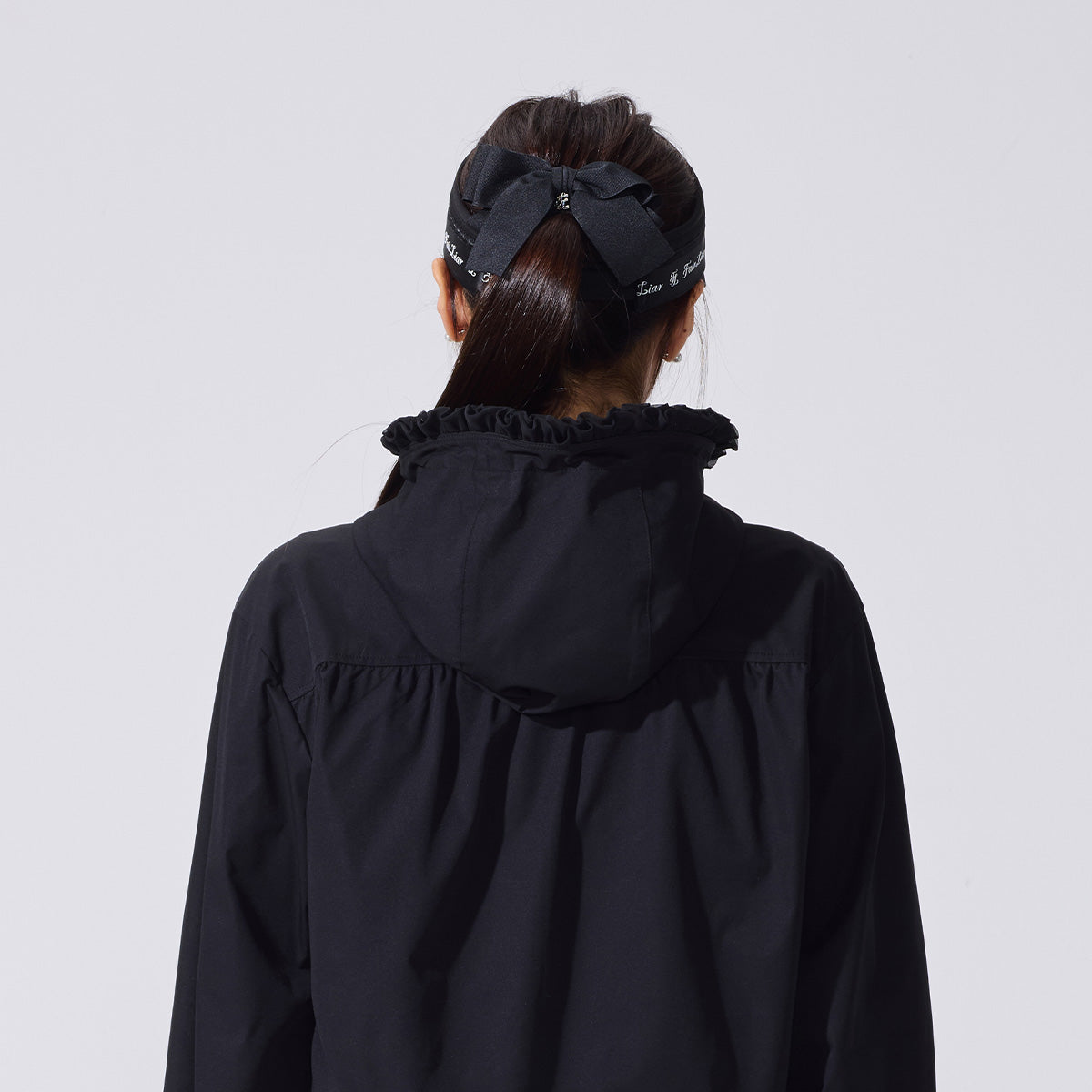 小粒パールロゴテープバイザー (ブラック)