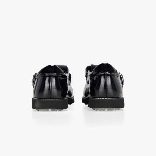 キルティングバックルローファー (ブラック)