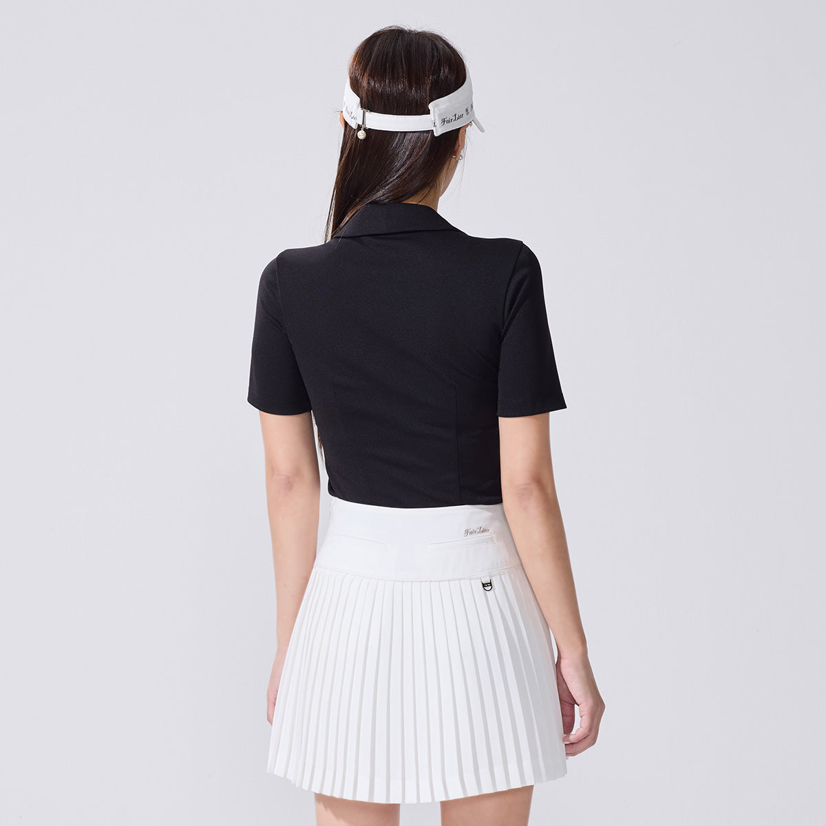 クロシェフレアプリーツスカート (ホワイト)