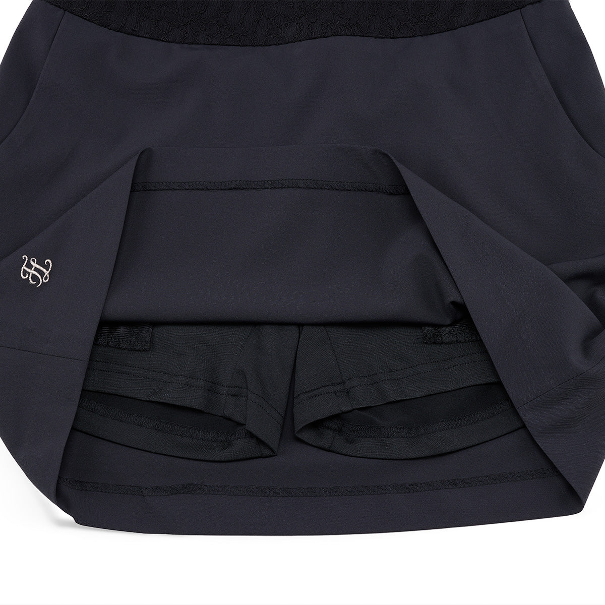 レースHラインスカート (ブラック)