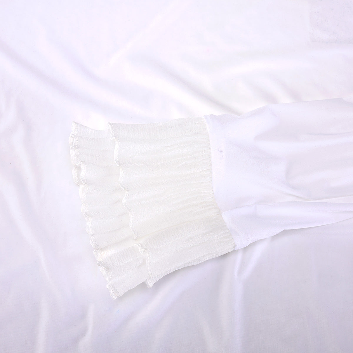 フリル袖冷感インナーTシャツ (ホワイト)