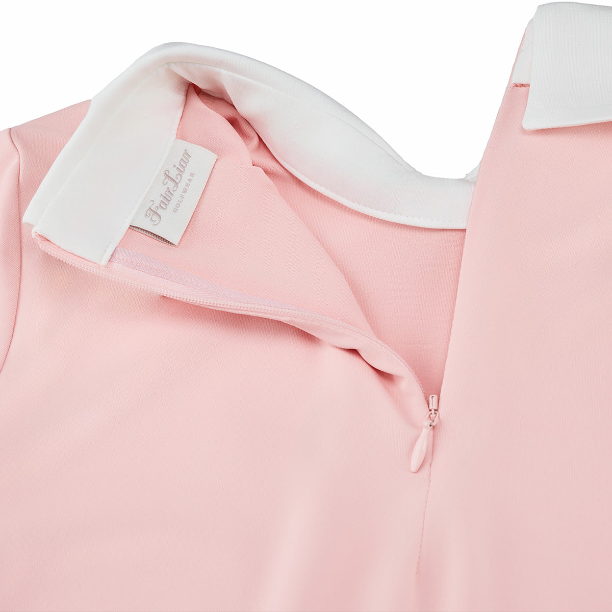 リボン配色長袖Tシャツ (コーラル)