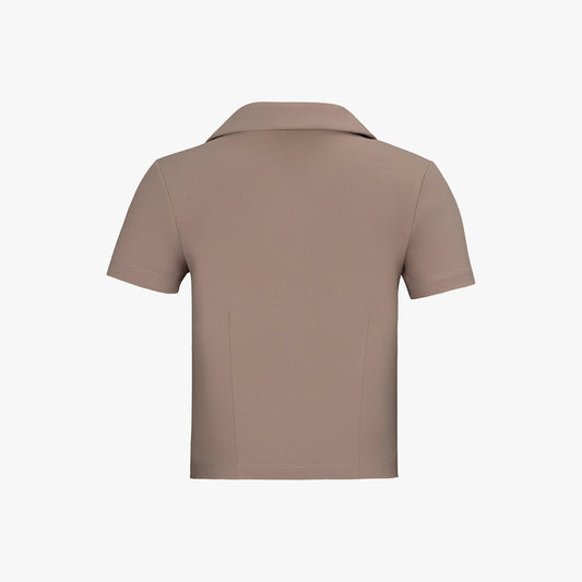 ルーチェクロップ半袖Tシャツ (ココア)