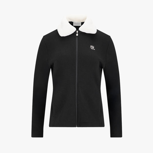 ファー起毛Tシャツジップアップ