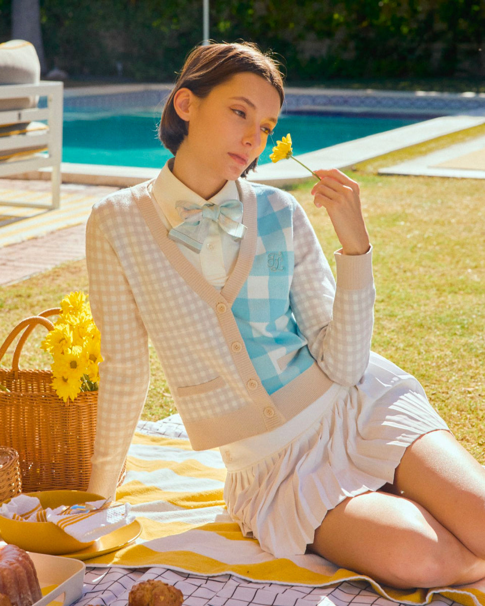 ギンガムチェックカーディガン