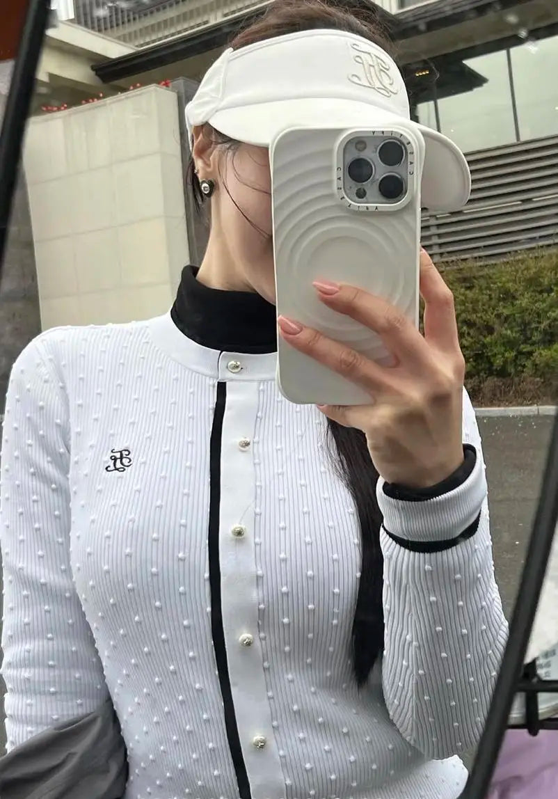 【RE-ORDER】ドットリブカーディガン