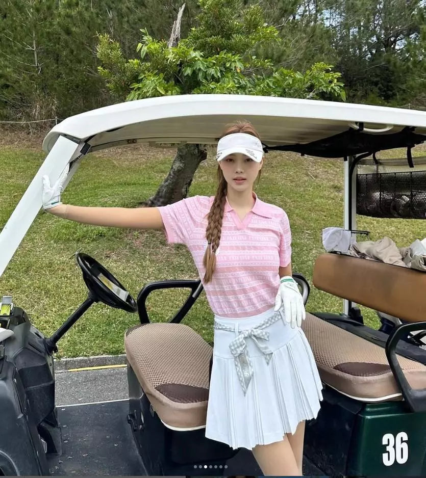 ジャガードショートスリーブニット